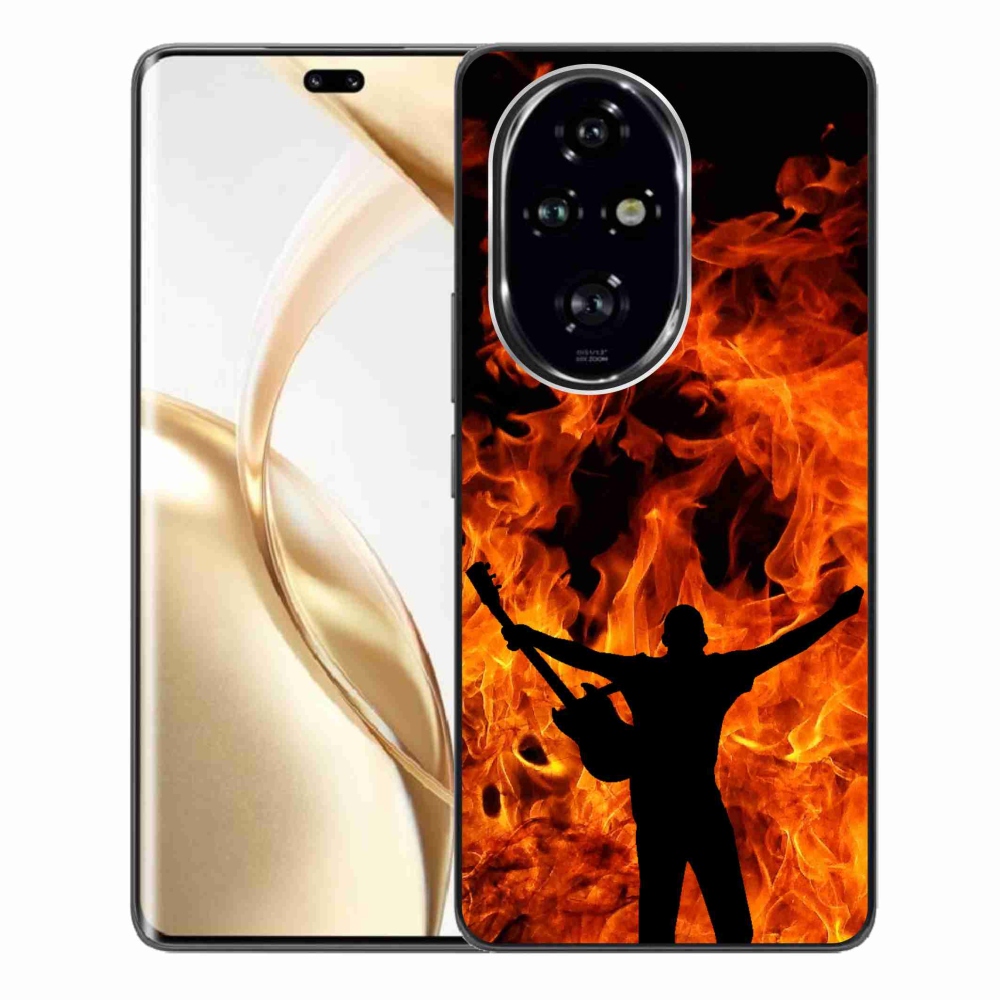 Gelový kryt mmCase na Honor 200 Pro 5G - muzikant a oheň