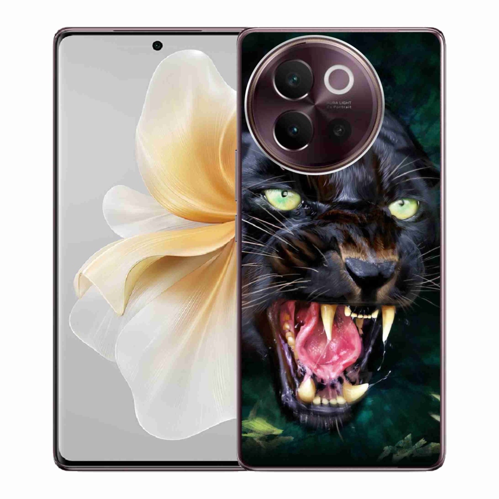Gelový kryt mmCase na Vivo V40 Lite 5G - rozzuřený černý panter