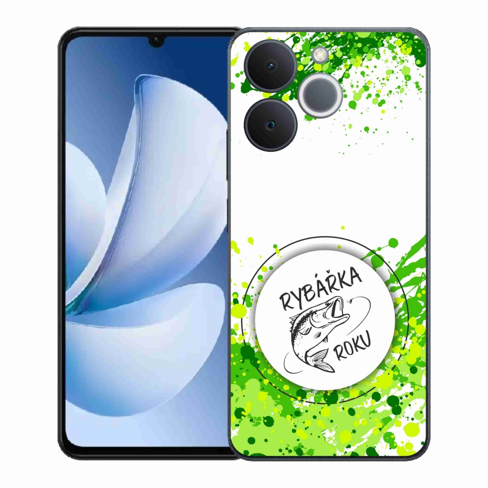 Gelový kryt mmCase na Realme Note 70T - rybářka roku bílé pozadí