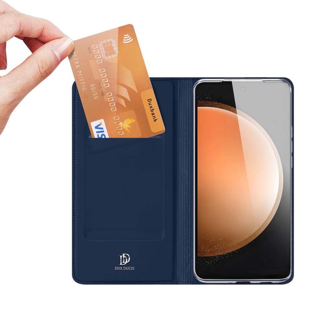 DUX knížkové pouzdro na Samsung Galaxy S25 FE - tmavěmodré