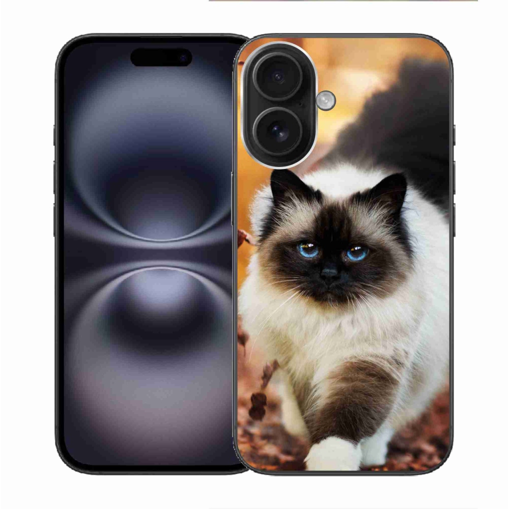 Gelový obal mmCase na iPhone 16 - kočka