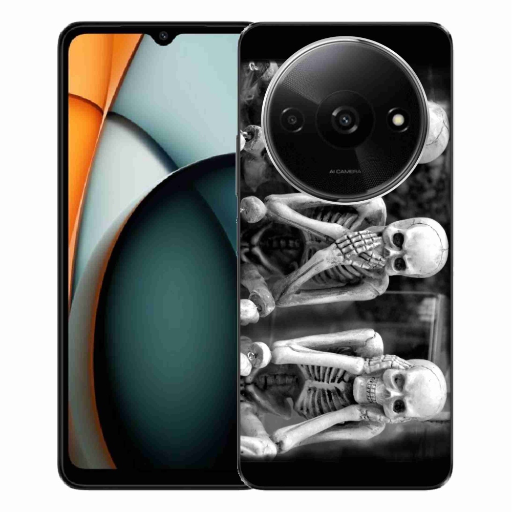 Gelový kryt mmCase na Xiaomi Redmi A3 - kostlivci