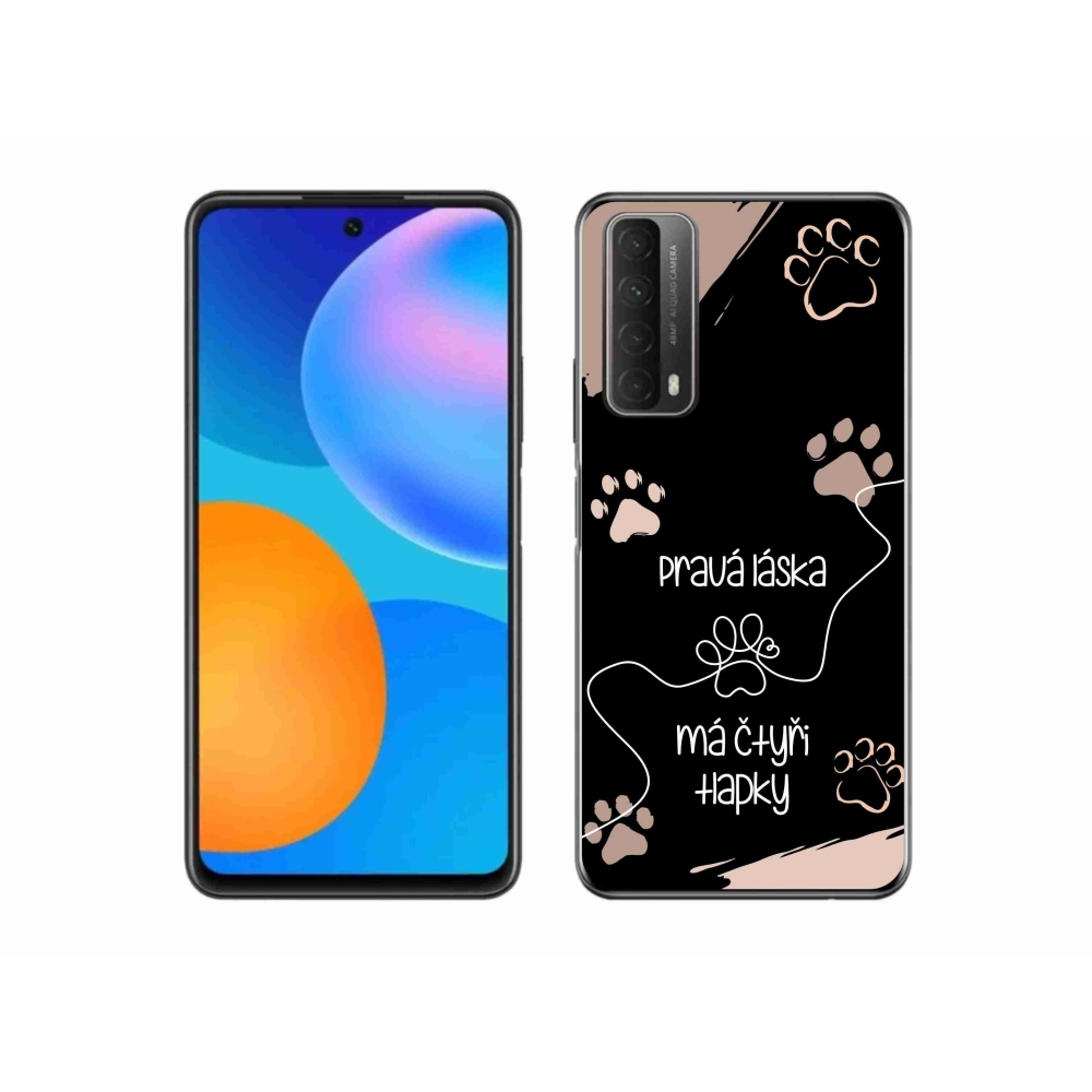 Gelový kryt mmCase na Huawei P Smart (2021) - psí motiv 1 černé pozadí