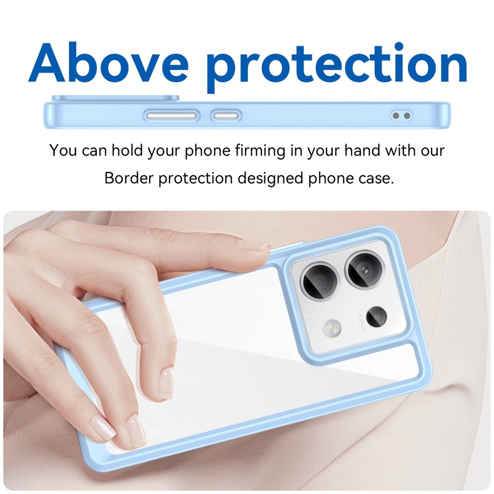 Gelový obal s pevnými zády na Xiaomi Redmi Note 13 Pro 5G/Poco X6 5G - modrý