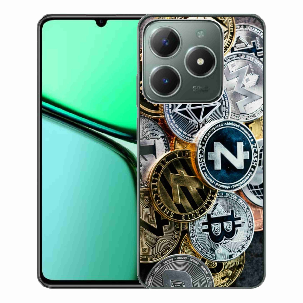 Gelový kryt mmCase na Realme C61 - kryptoměny