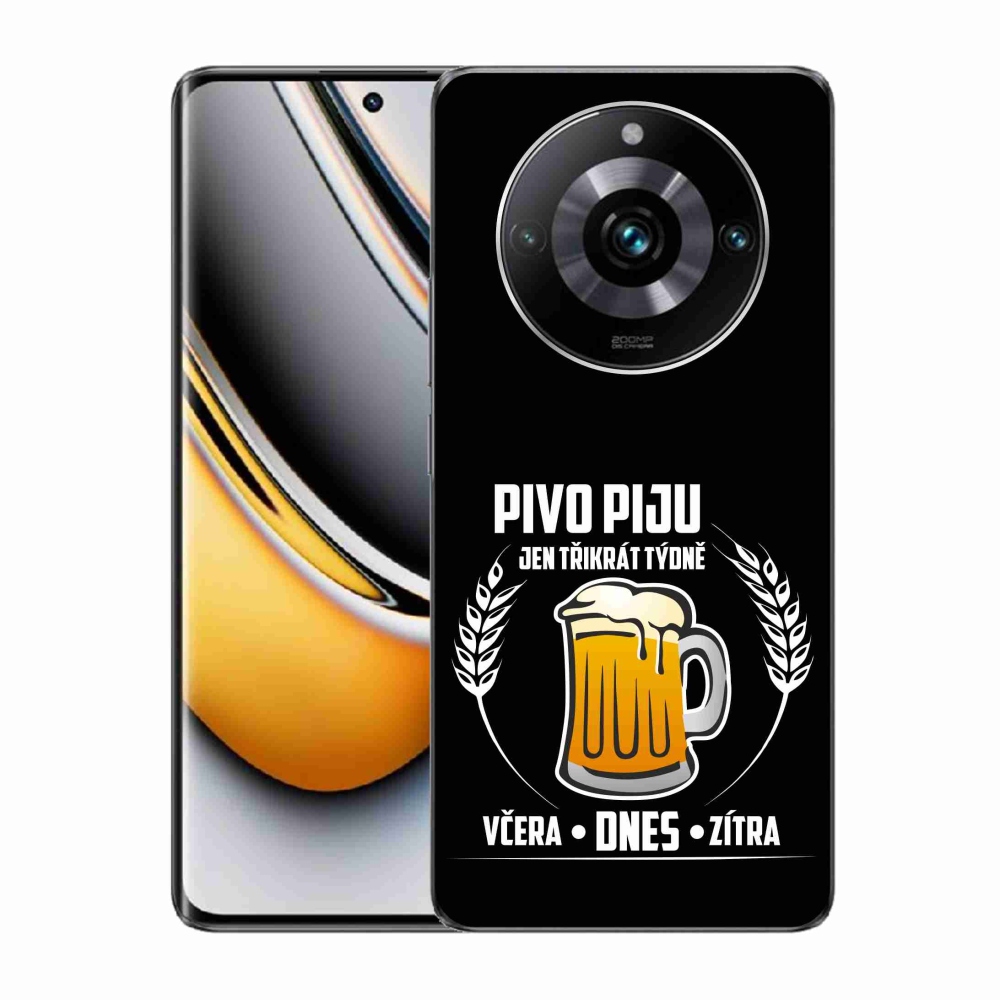 Gelový kryt mmCase na Realme 11 Pro/11 Pro+ - pivní motiv černé pozadí
