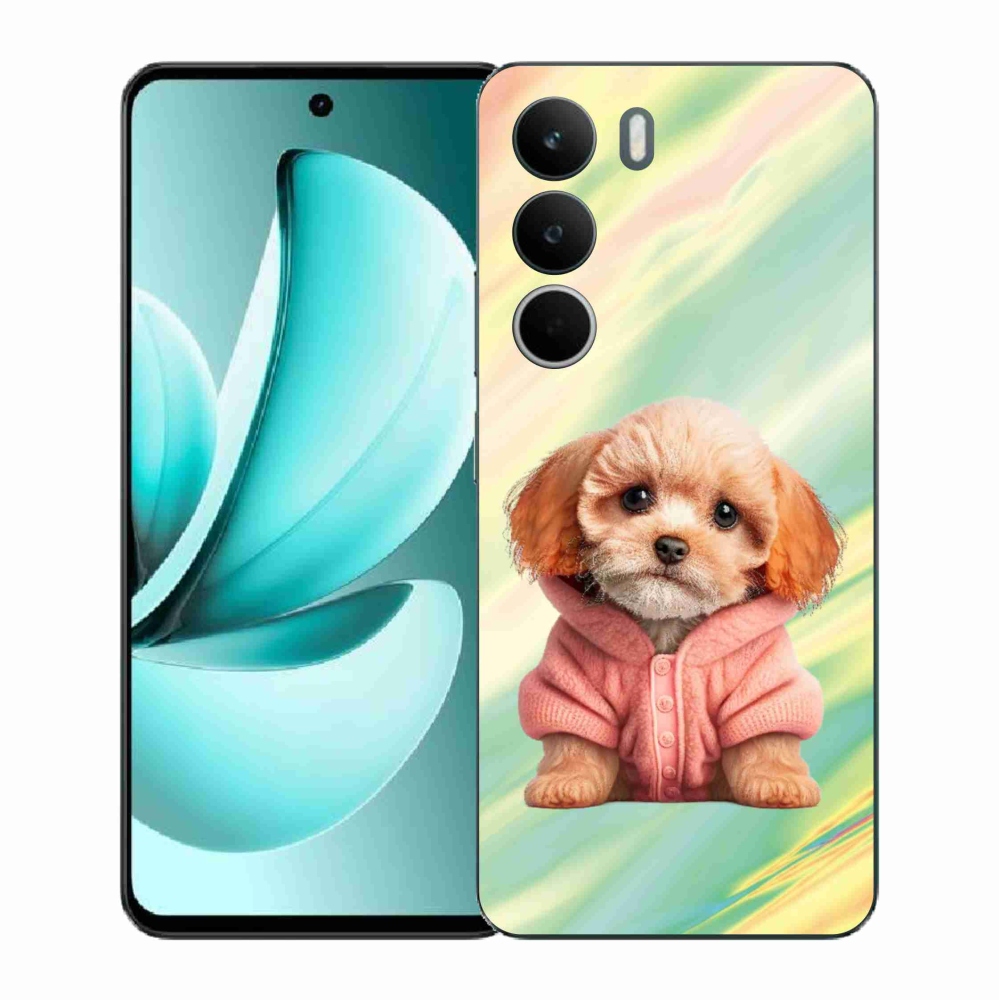 Gelový kryt mmCase na Realme C71 - štěně ve svetru