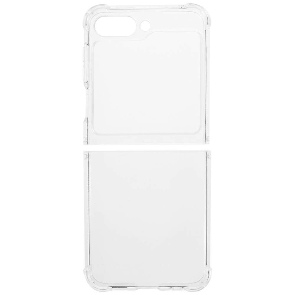Průhledný gelový obal se zesílenými rohy na Samsung Galaxy Z Flip5 5G - průhledný
