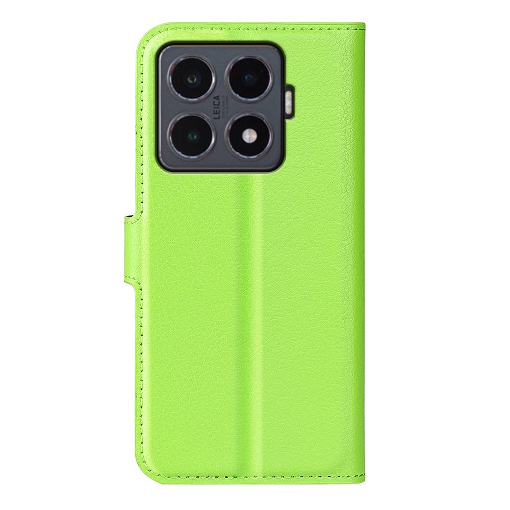 Litchi knížkové pouzdro na Xiaomi 15T Pro - zelené