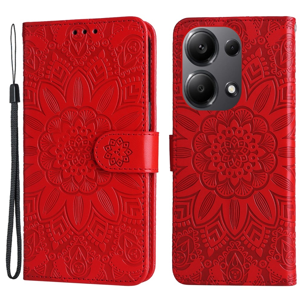 Sunflower knížkové pouzdro na Xiaomi Redmi Note 14S/Note 13 Pro 4G/Poco M6 Pro - červené