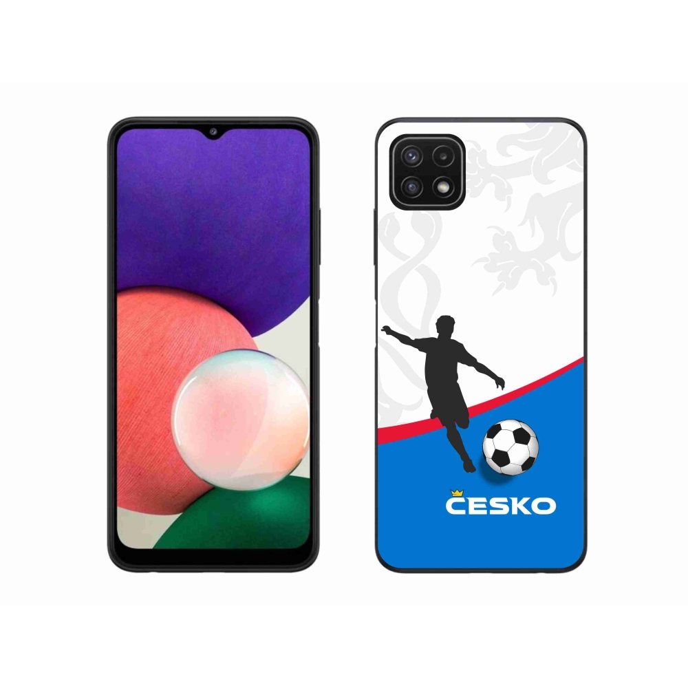 Gelový kryt mmCase na Samsung Galaxy A22 5G - fotbal Česko 1