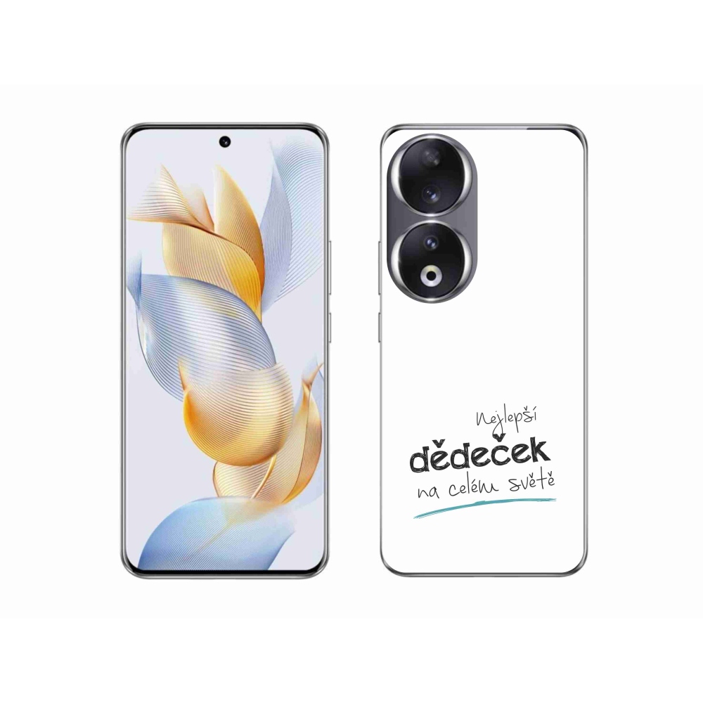 Gelový kryt mmCase na Honor 90 - nejlepší dědeček 3 bílé pozadí