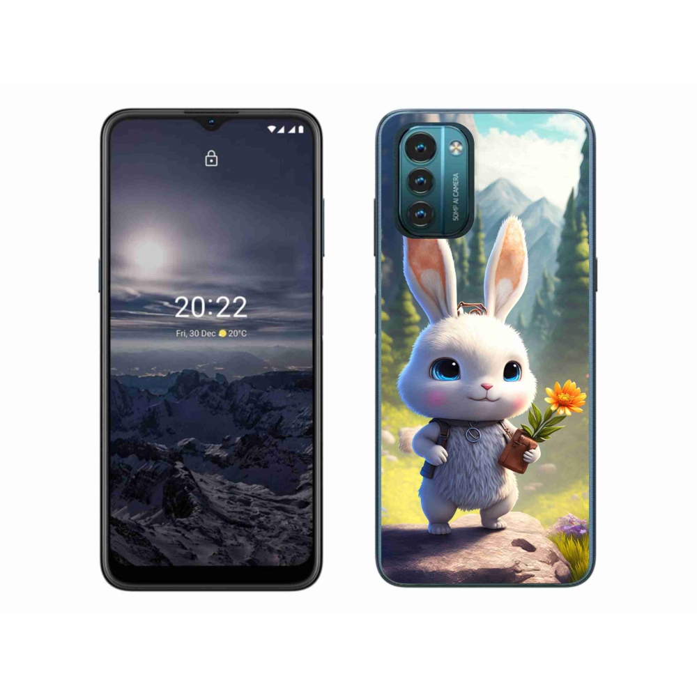 Gelový kryt mmCase na Nokia G11/G21 - roztomilý králíček