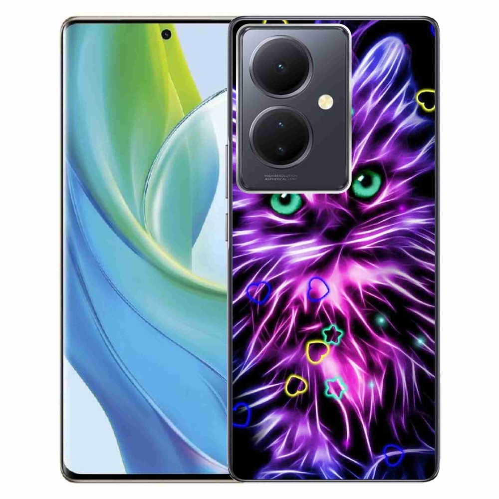 Gelový kryt mmCase na Vivo V29 Lite 5G - abstraktní kočka