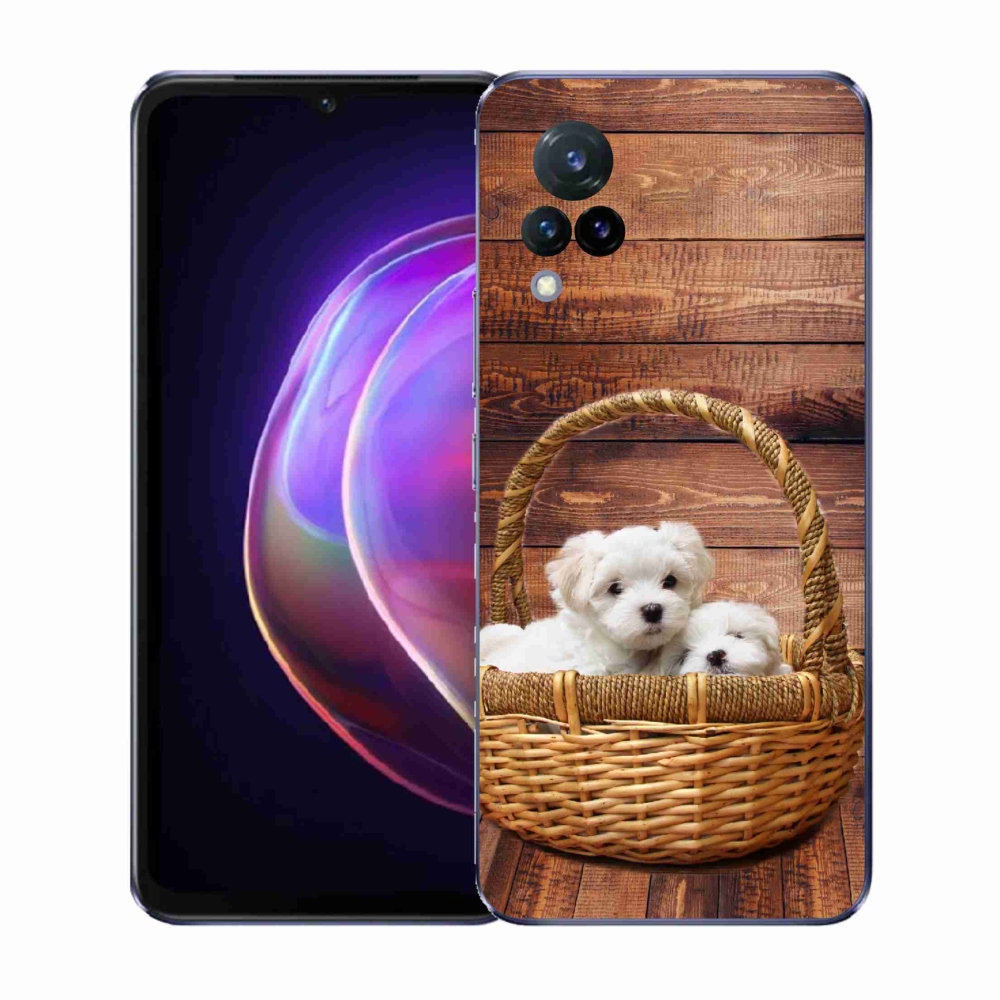 Gelový kryt mmCase na Vivo V21 4G/5G - štěňátka