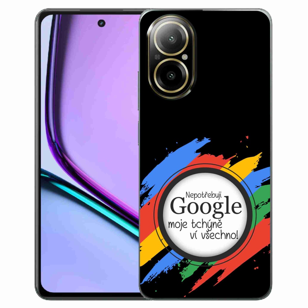 Gelový kryt mmCase na Realme C67 - tchýně ví všechno černé pozadí