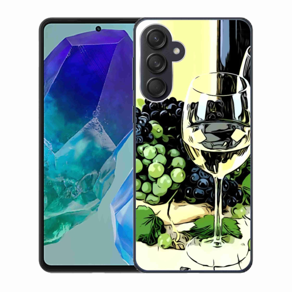 Gelový kryt mmCase na Samsung Galaxy M55 5G - sklenka vína