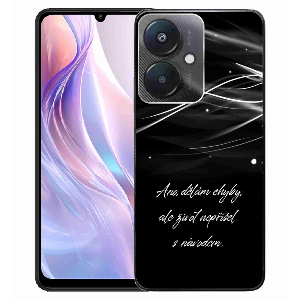 Gelový kryt mmCase na Xiaomi Redmi 13C 5G  - citát černé pozadí