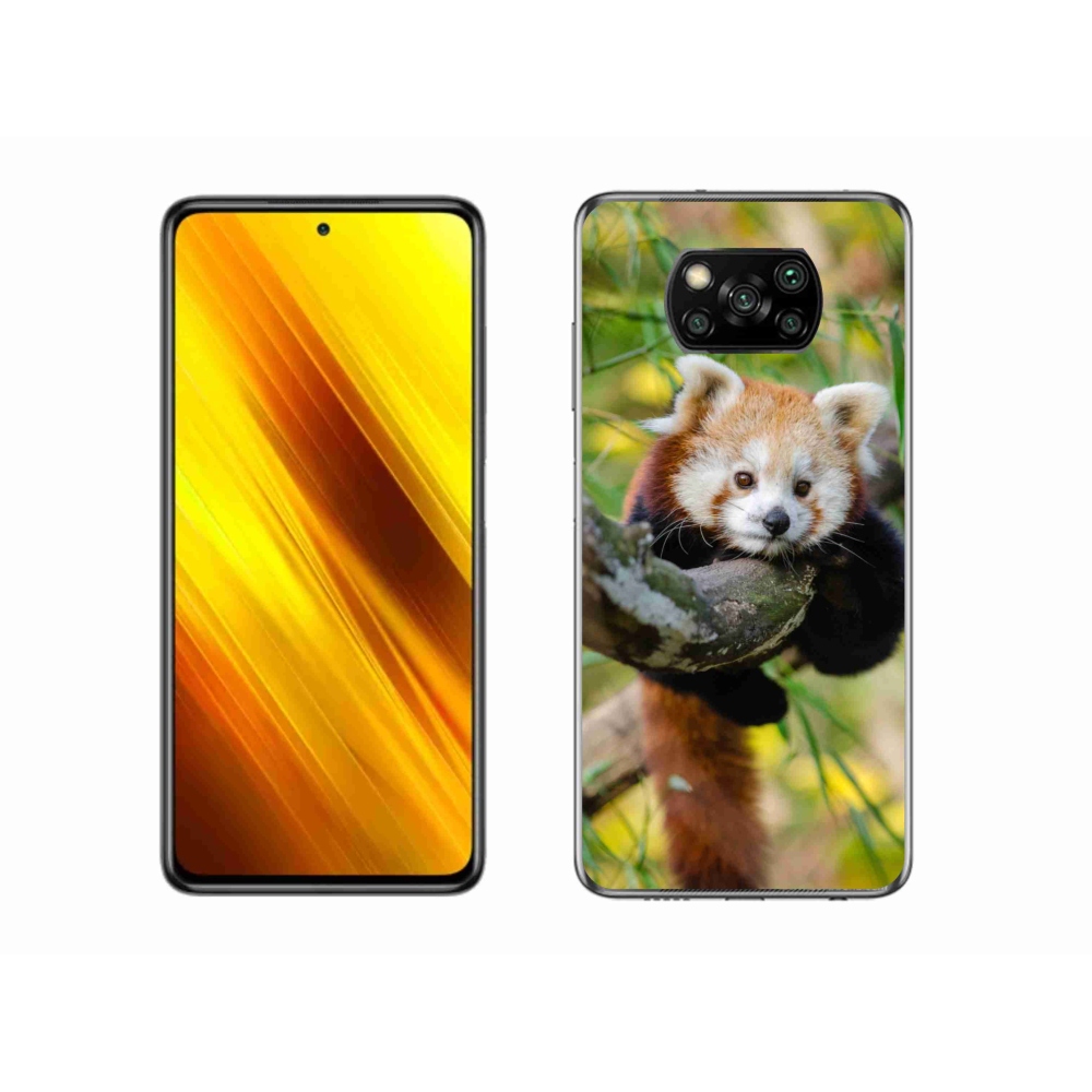 Gelový kryt mmCase na Xiaomi Poco X3 - panda červená