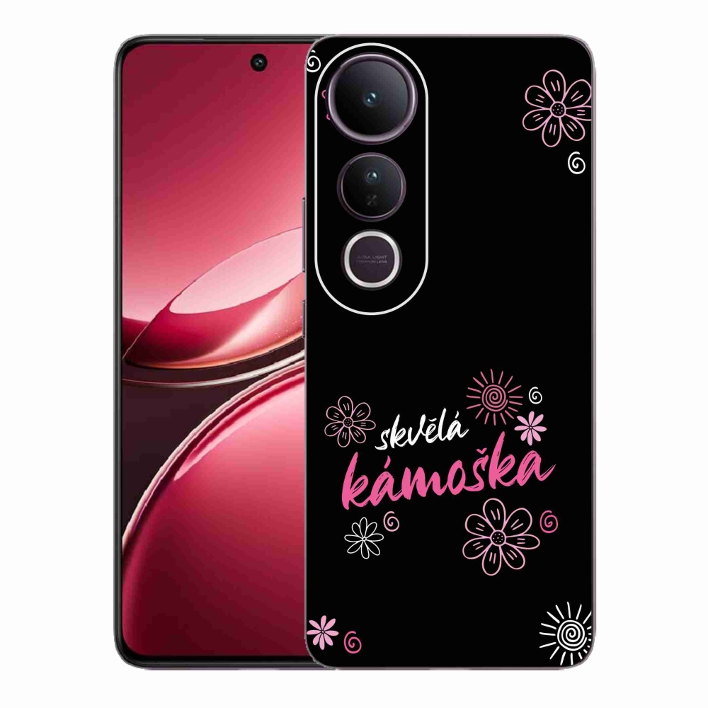 Gelový kryt mmCase na Vivo V50 Lite 4G/5G - skvělá kámoška černé pozadí