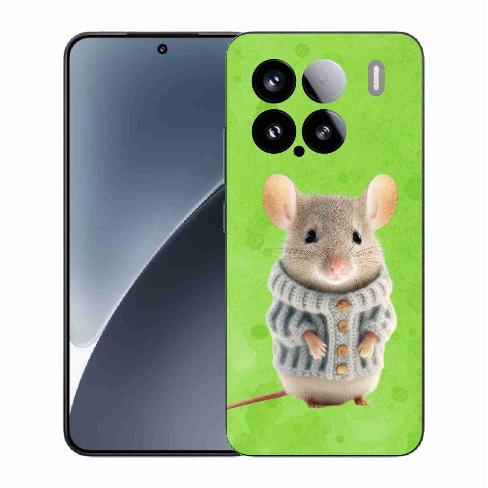 Gelový kryt mmCase na Xiaomi 15 - myška ve svetru