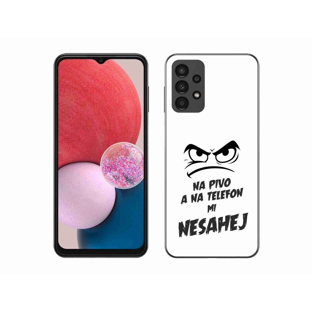 Gelový kryt mmCase na Samsung Galaxy A13 4G - pivní motiv 2 bílé pozadí