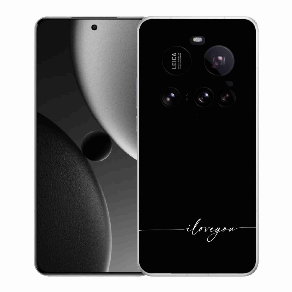 Gelový kryt mmCase na Xiaomi 15 Ultra - I love you černé pozadí