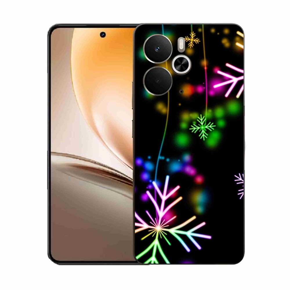 Gelový kryt mmCase na Realme 14 5G - barevné vločky
