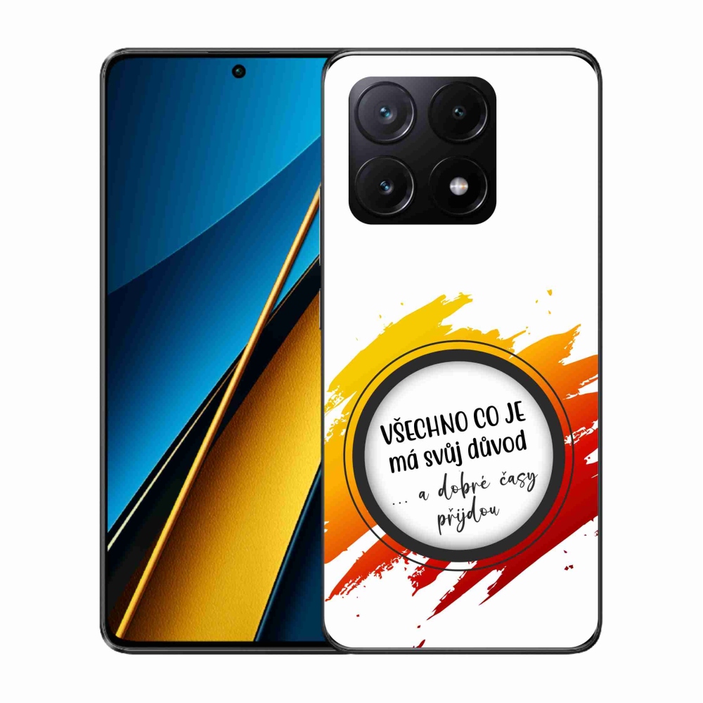 Gelový kryt mmCase na Xiaomi Poco X6 Pro 5G - citát 3 bílé pozadí