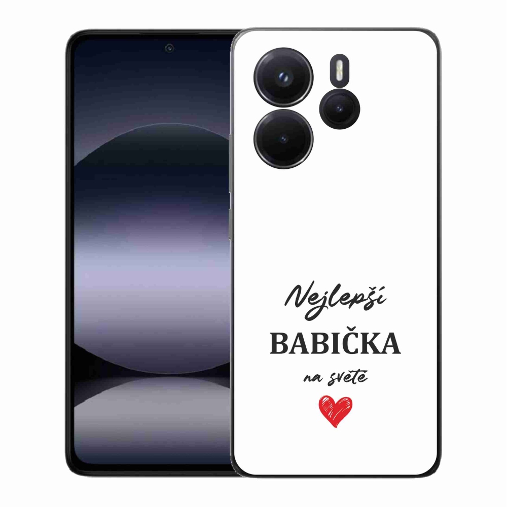 Gelový kryt mmCase na Xiaomi Redmi Note 14 - nejlepší babička 1 bílé pozadí