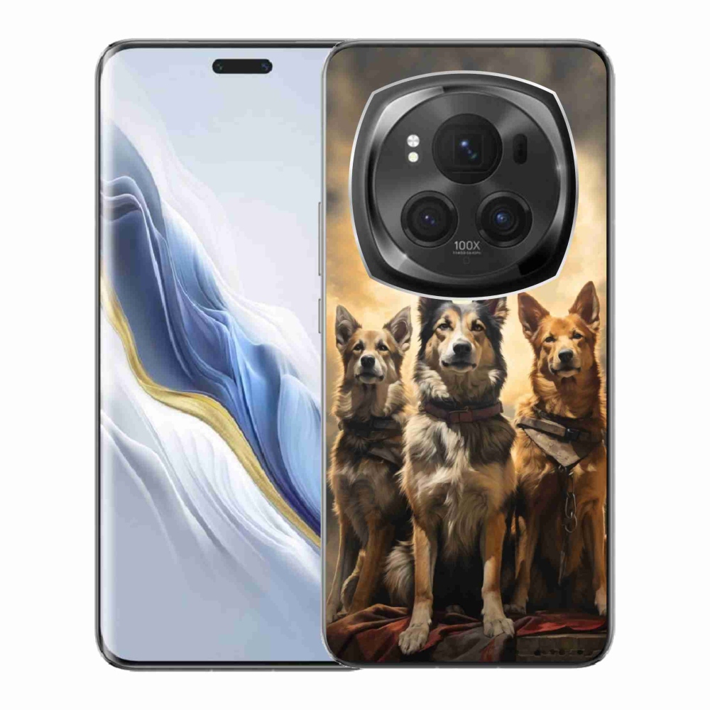 Gelový kryt mmCase na Honor Magic 6 Pro 5G - tři psi
