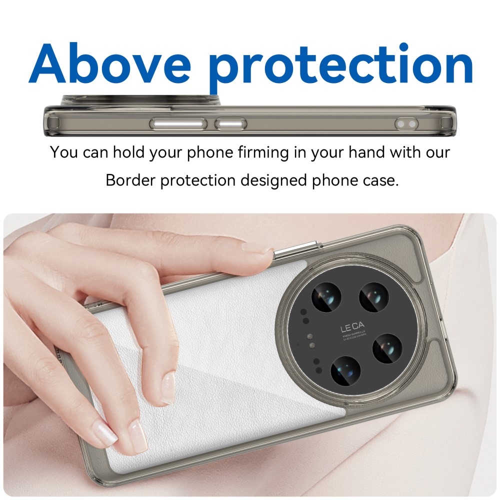 Gelový obal s pevnými zády na Xiaomi 14 Ultra - šedý
