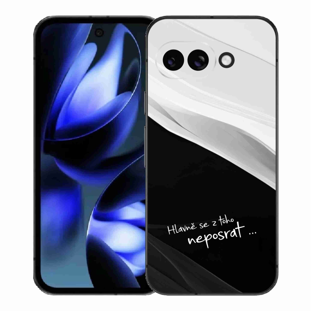 Gelový kryt mmCase na Google Pixel 9a - vtipný text 13 černobílé pozadí
