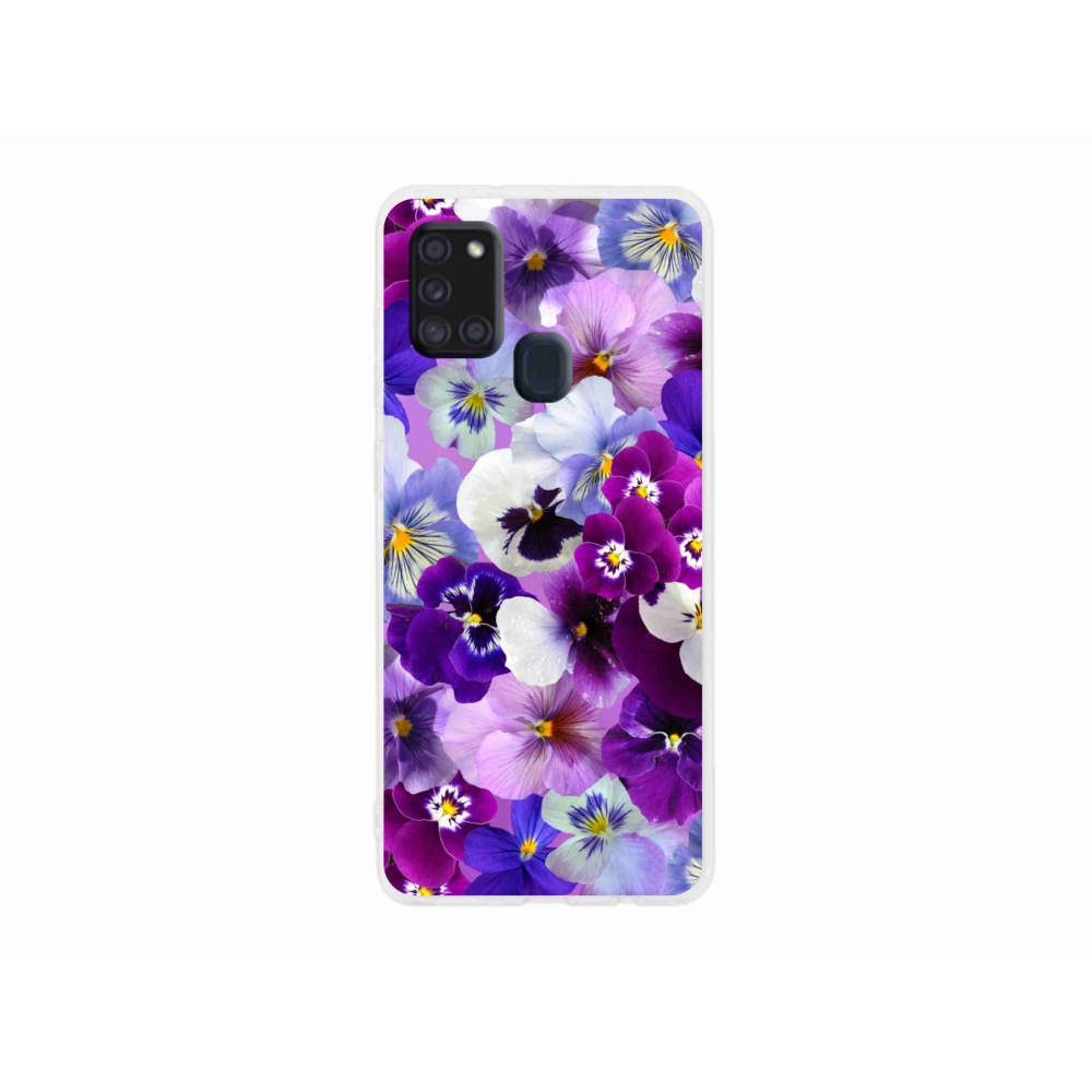 Gelový kryt mmCase na Samsung Galaxy A21s - květiny 9
