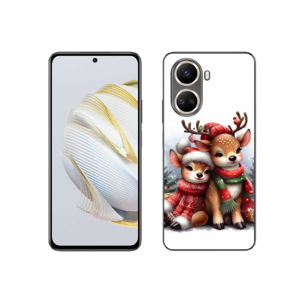 Gelový kryt mmCase na Huawei Nova 10 SE - vánoční sobi