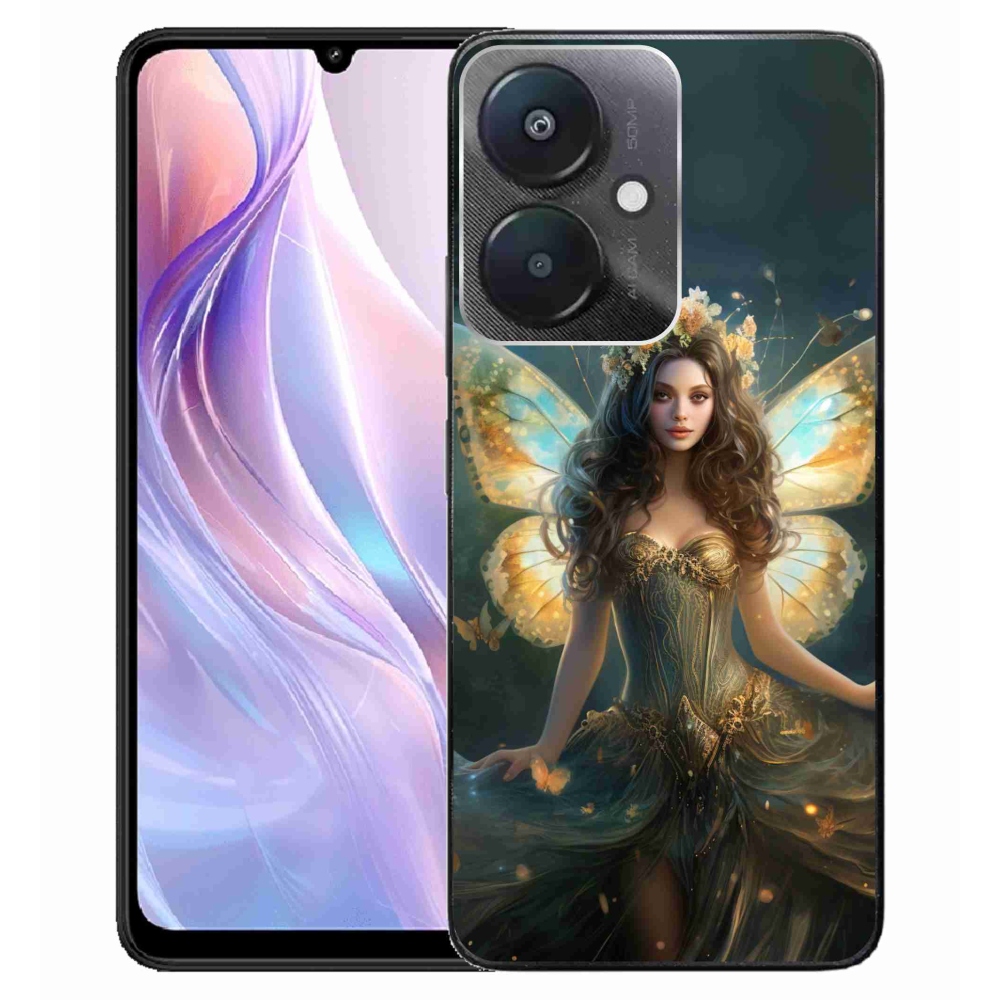 Gelový kryt mmCase na Xiaomi Redmi 13C 5G - motýlí žena