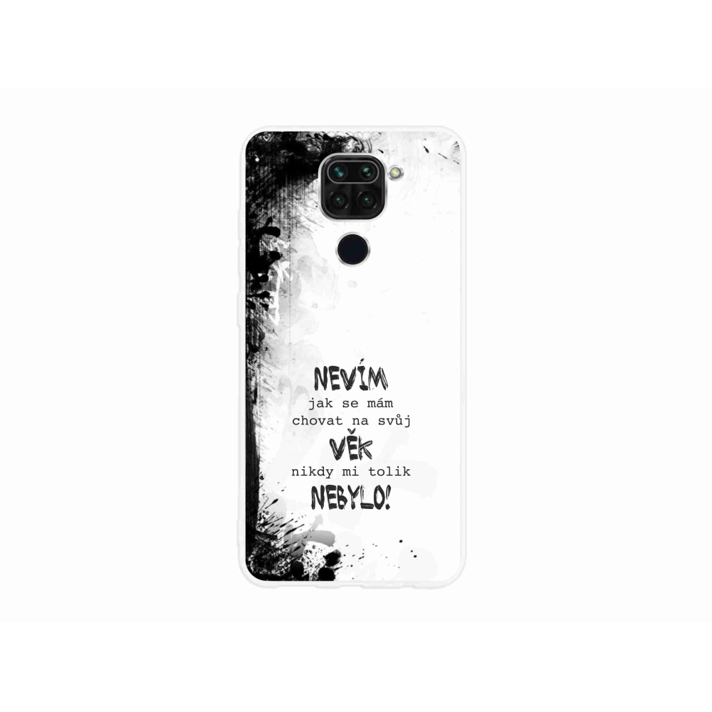 Gelový kryt mmCase na Xiaomi Redmi Note 9 - vtipný text 14 bílé pozadí