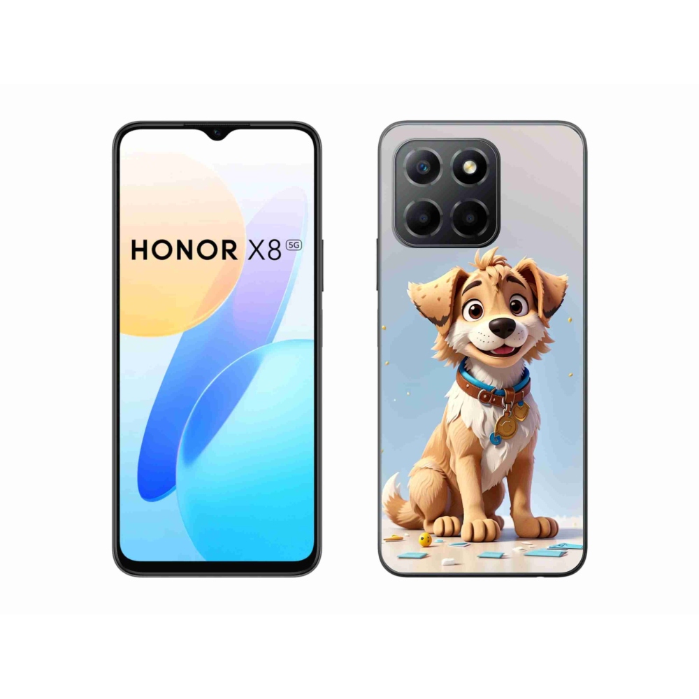 Gelový kryt mmCase na Honor X8 5G - kreslené štěně