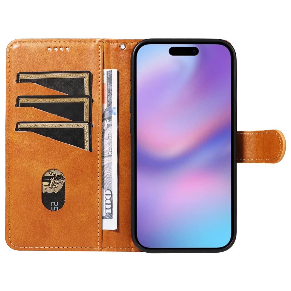 T-Shape knížkové pouzdro na iPhone 17 - hnědé