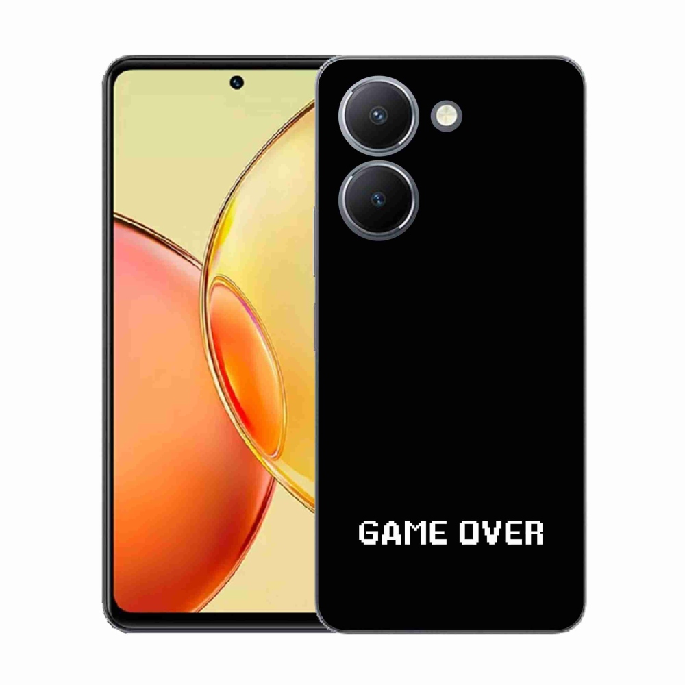 Gelový kryt mmCase na Vivo Y36 - game over černé pozadí