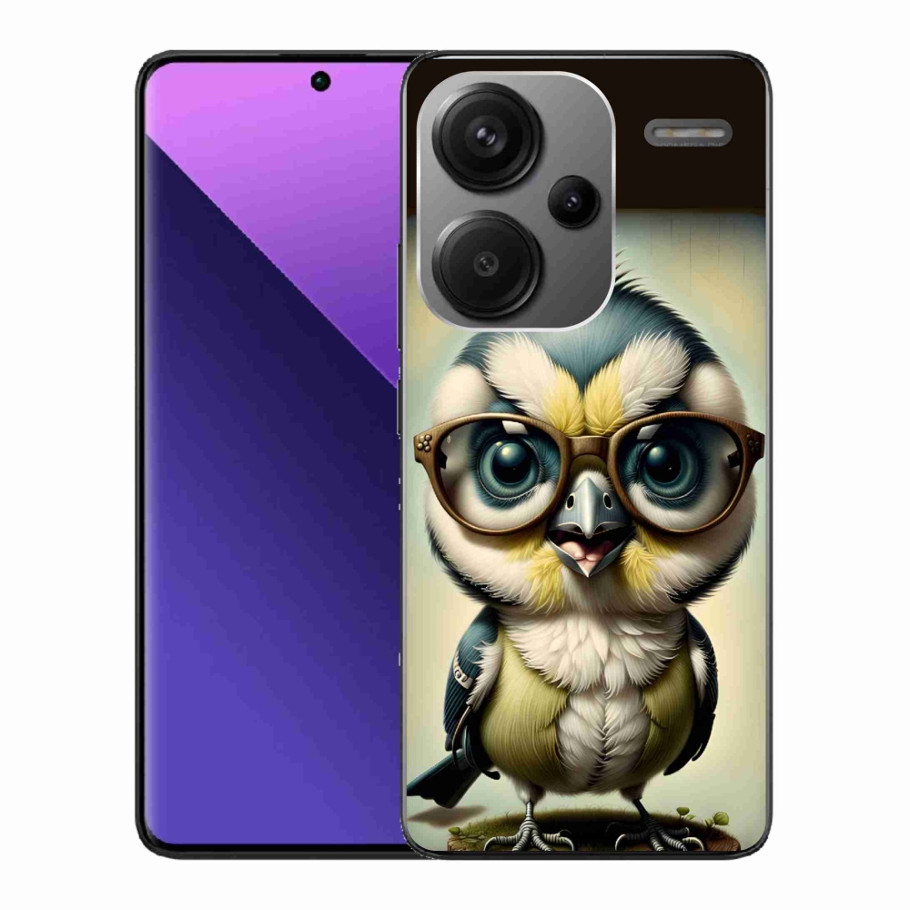 Gelový kryt mmCase na Xiaomi Redmi Note 13 Pro+ 5G - mládě s brýlemi