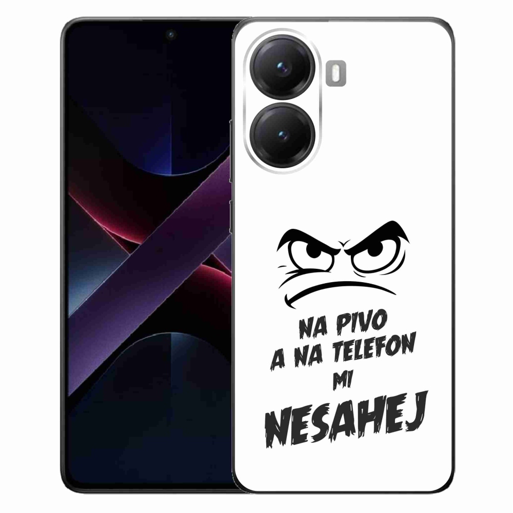 Gelový kryt mmCase na Xiaomi Poco X7 Pro 5G - pivní motiv 2 bílé pozadí