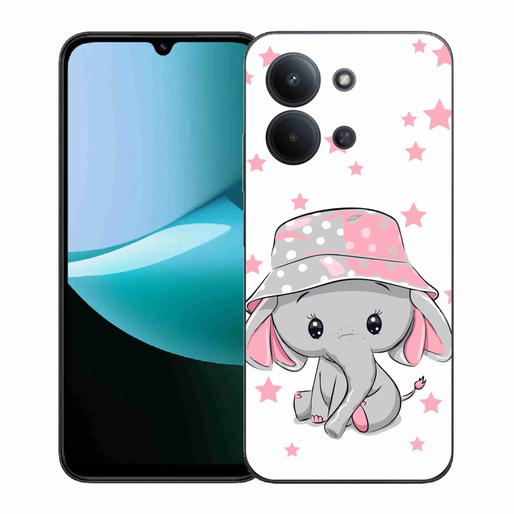 Gelový kryt mmCase na Xiaomi Redmi 15C 4G (171mm)/Poco C85 4G (171mm) - růžový slon