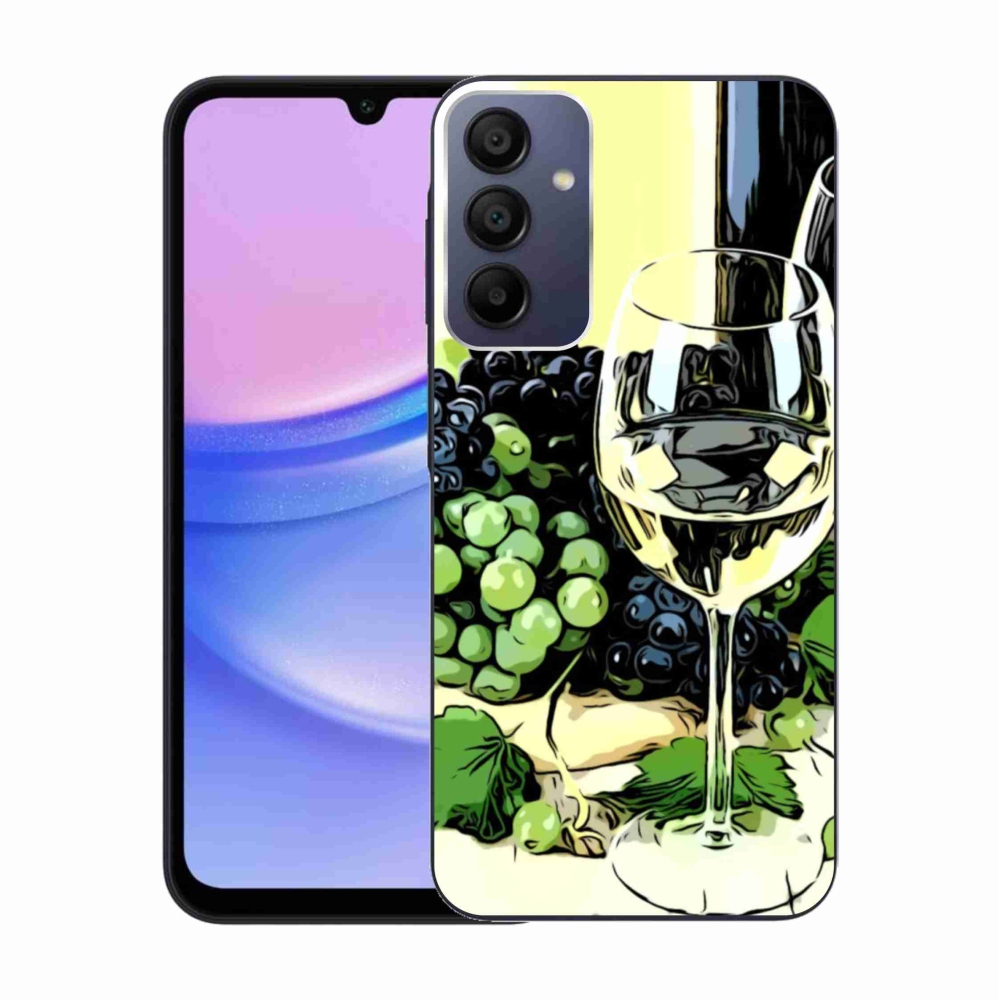 Gelový kryt mmCase na Samsung Galaxy A15 4G/5G - sklenka vína