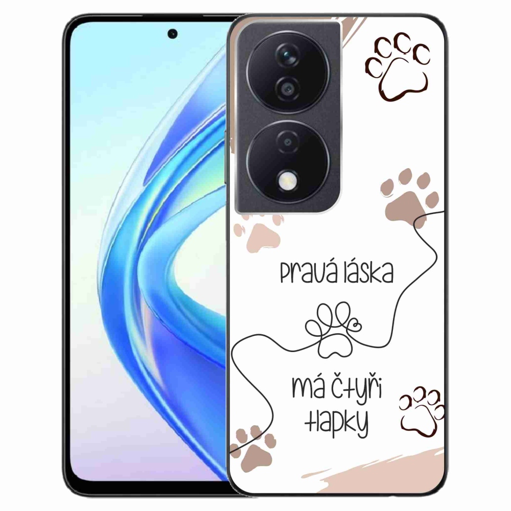 Gelový kryt mmCase na Honor X7b/Honor 90 Smart - psí motiv 1 bílé pozadí