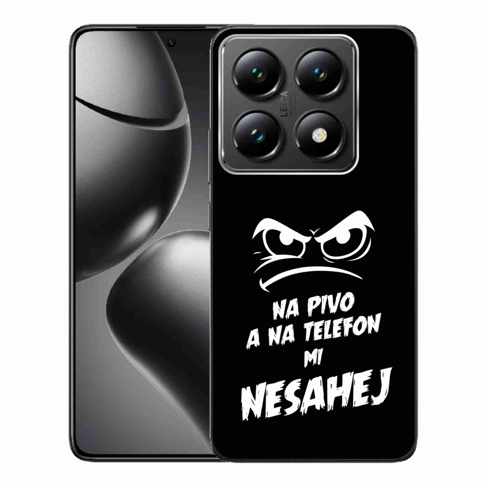 Gelový kryt mmCase na Xiaomi 14T Pro - pivní motiv 2 černé pozadí