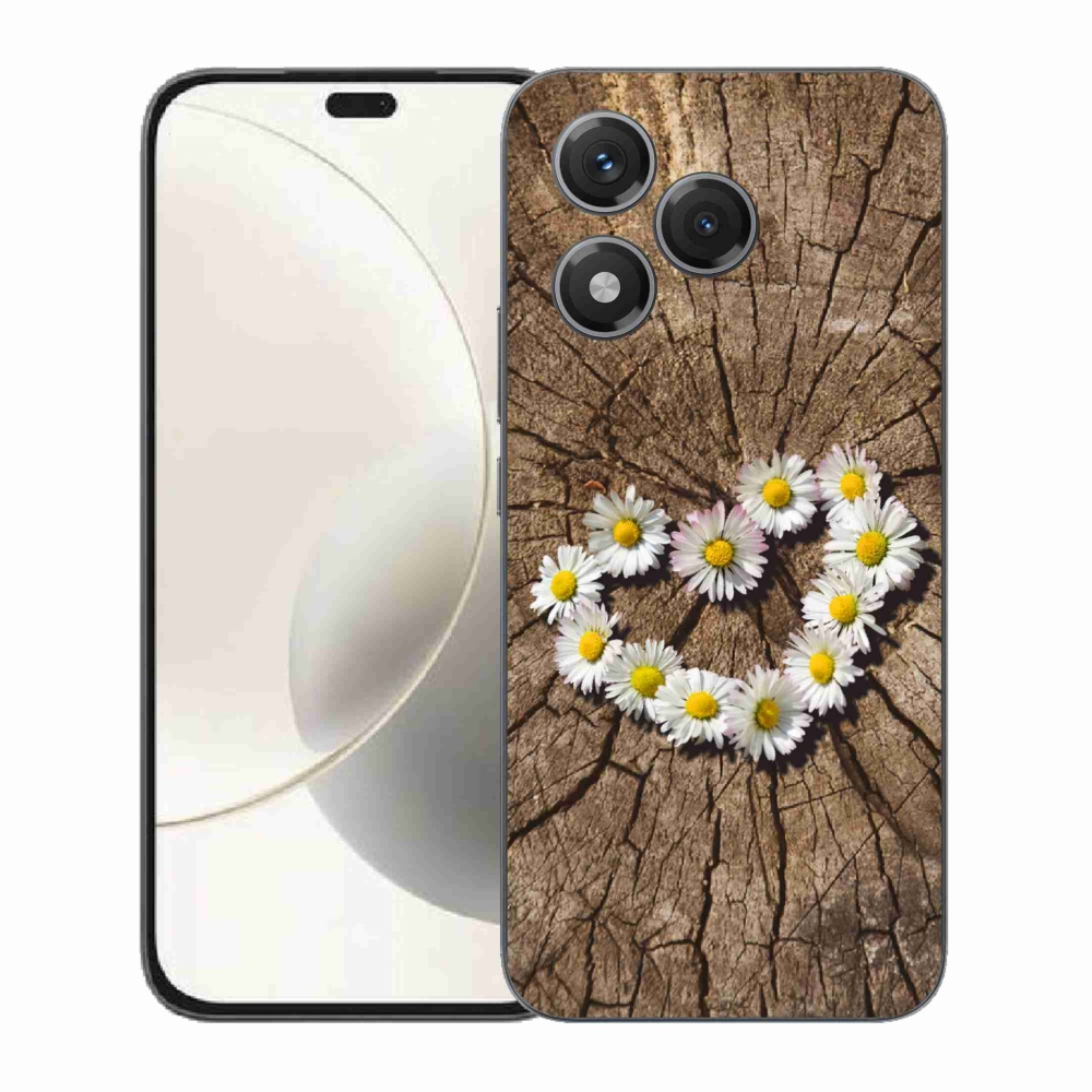 Gelový kryt mmCase na Honor 400 Lite - srdce z kopretin