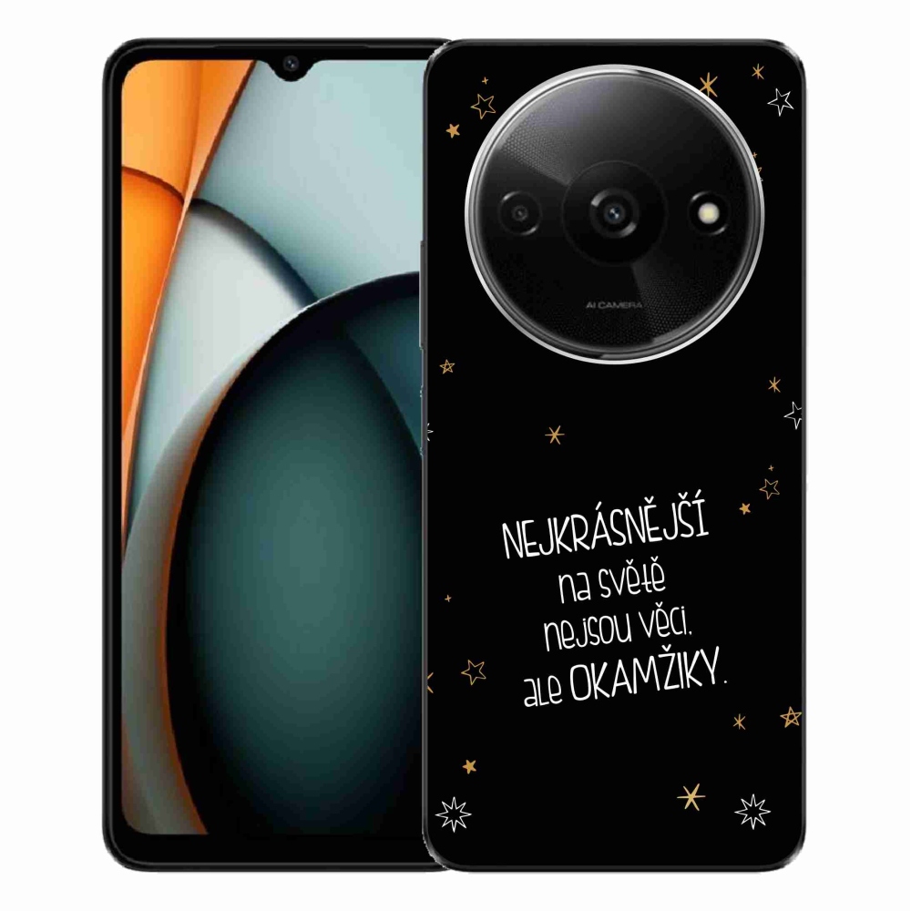 Gelový kryt mmCase na Xiaomi Redmi A3  - citát 4 černé pozadí
