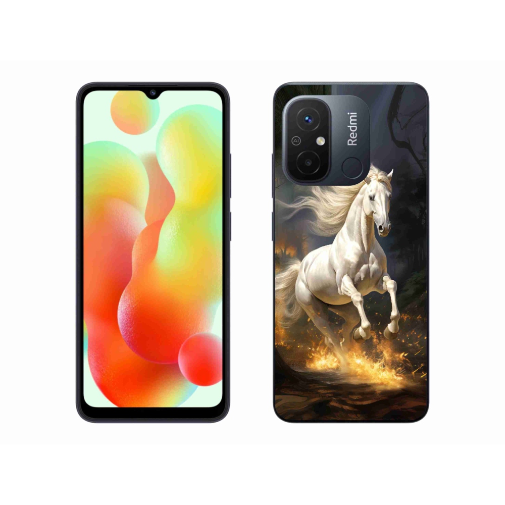 Gelový kryt mmCase na Xiaomi Redmi 12C - bílý kůň 2