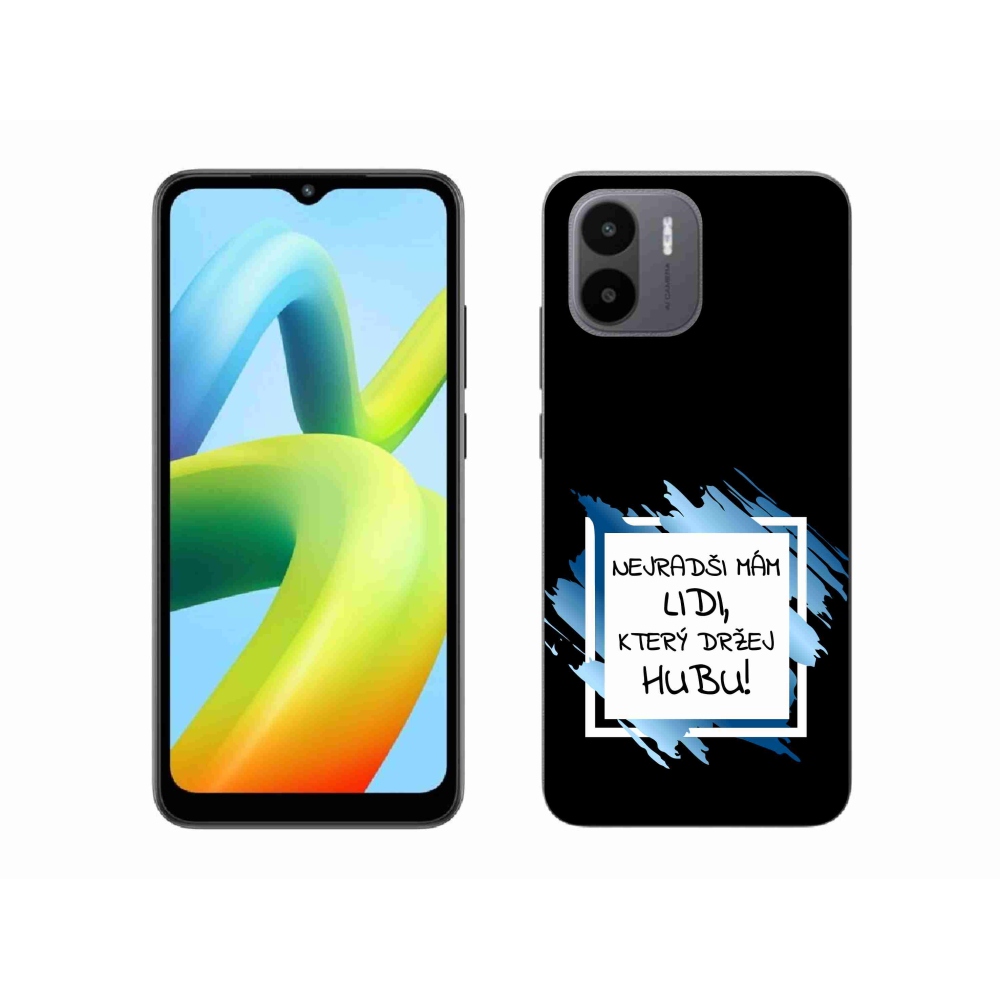 Gelový kryt mmCase na Xiaomi Redmi A1 - vtipný text 7 bíločerné pozadí